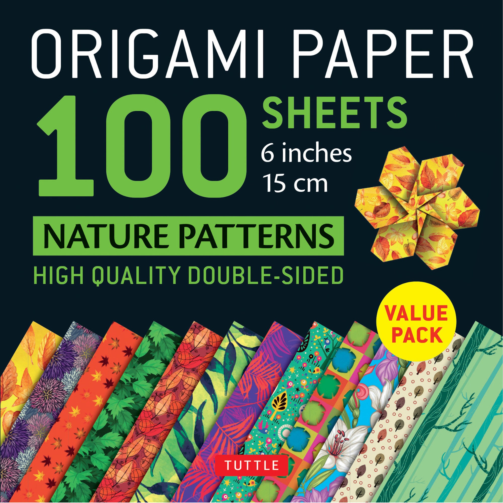Tuttle Origami Paper 100 Sheets Nature Pattern