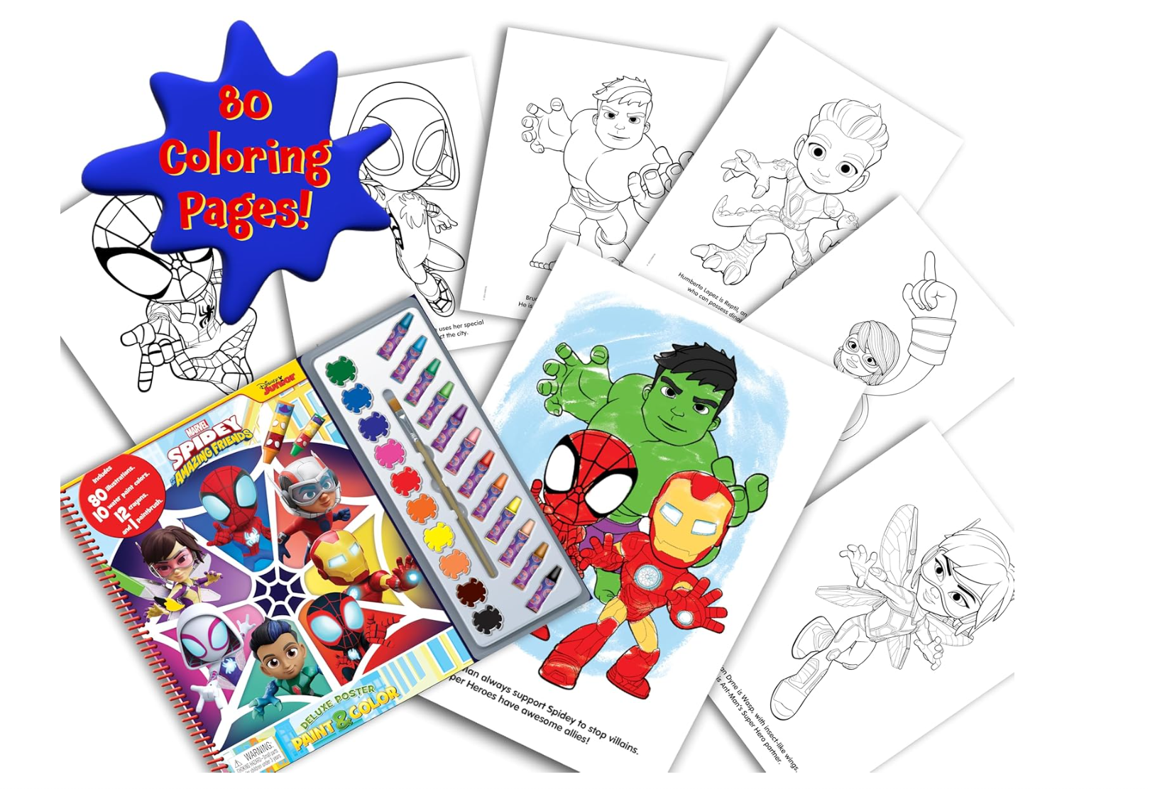 Deluxe Poster Paint & Color Marvel Spidey & His Amazing Friends