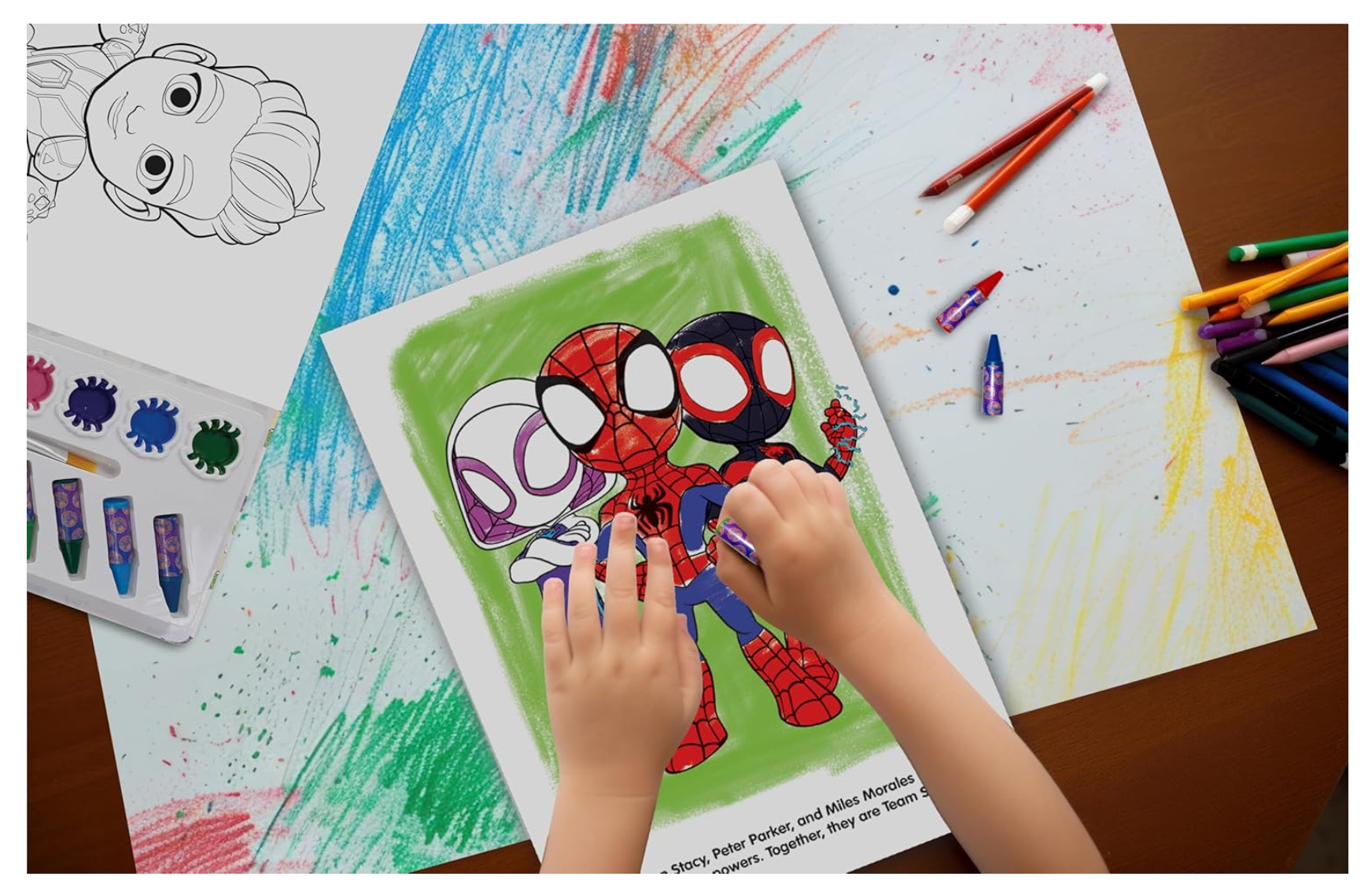 Deluxe Poster Paint & Color Marvel Spidey & His Amazing Friends