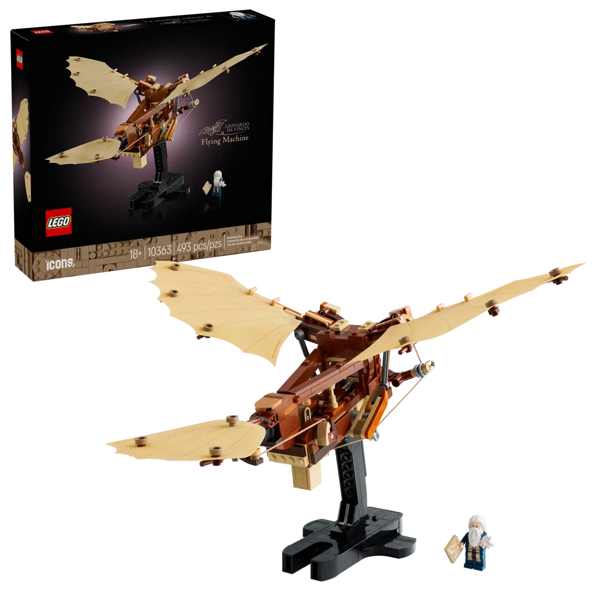 Lego Icons Leonardo Da Vinci's Flying Machine 10363