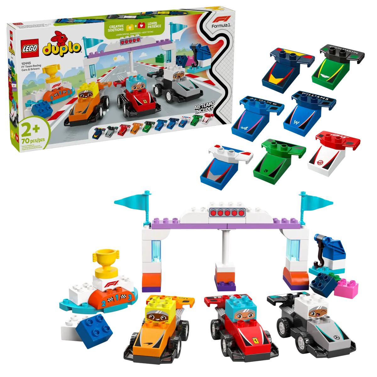 Lego Duplo F1 Team Race Cars & Drivers 10445