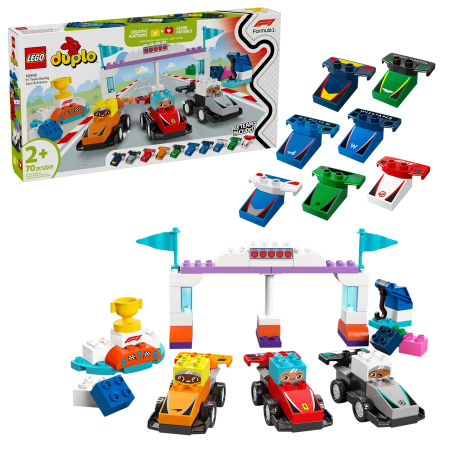 Lego Duplo F1 Team Race Cars & Drivers 10445