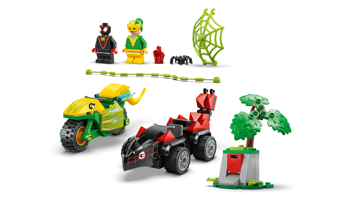 Lego Spidey Spin And Electro Dinosaur Vehicle Chase 11198