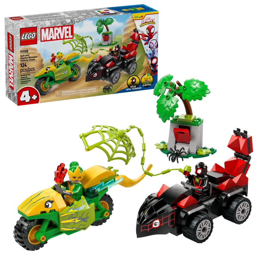 Lego Spidey Spin And Electro Dinosaur Vehicle Chase 11198