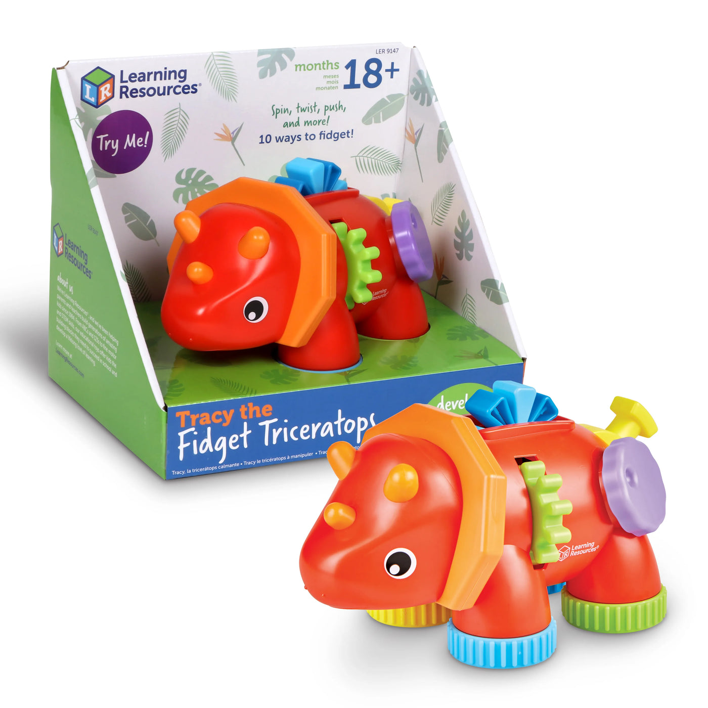 Learning Resourses Tracy The Fidgrt Triceratops