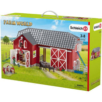 Schleich Farm World Large Red Barn With Animals And Accessories