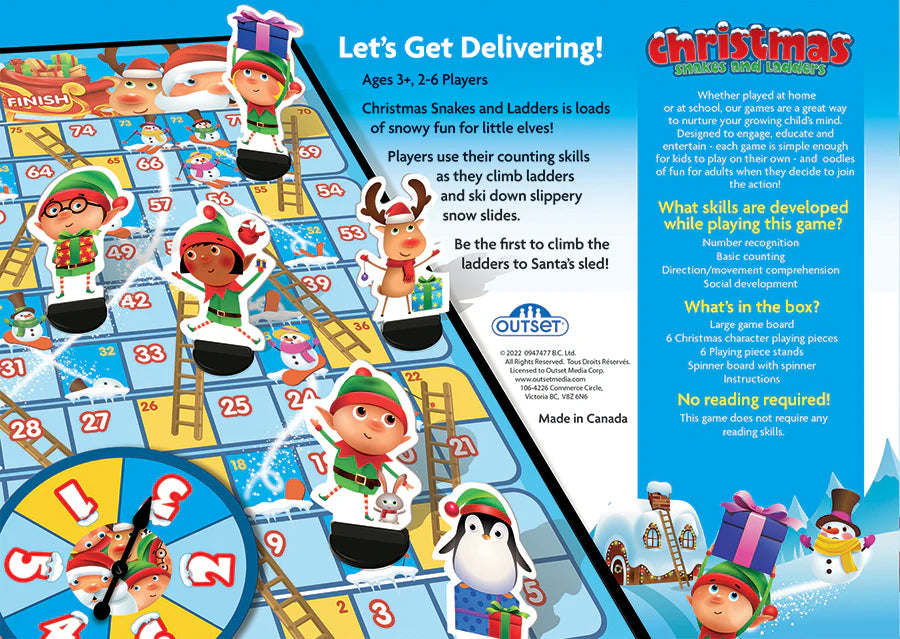 Outset Christmas Snakes & Ladders