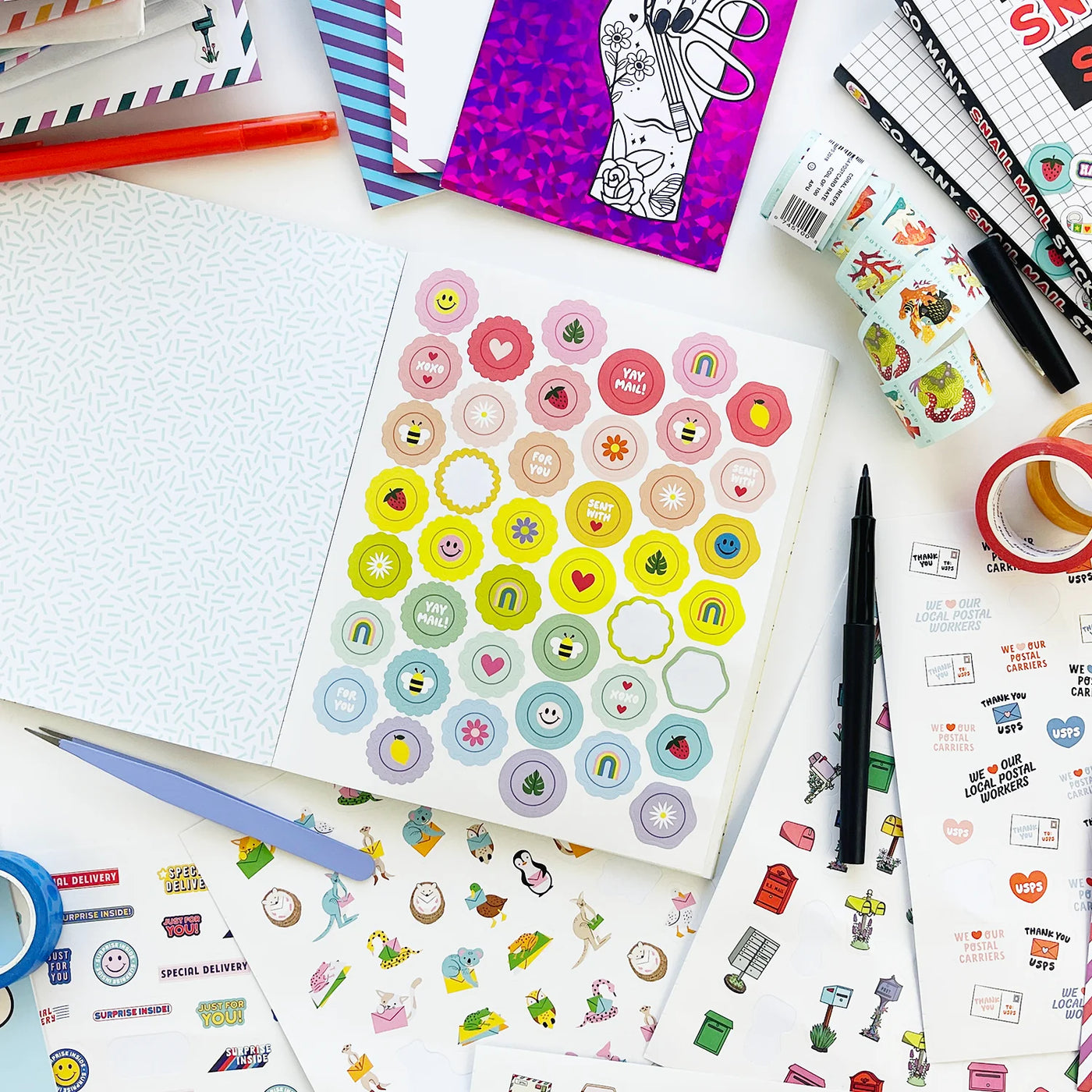So. Many. Snail Mail Stickers.