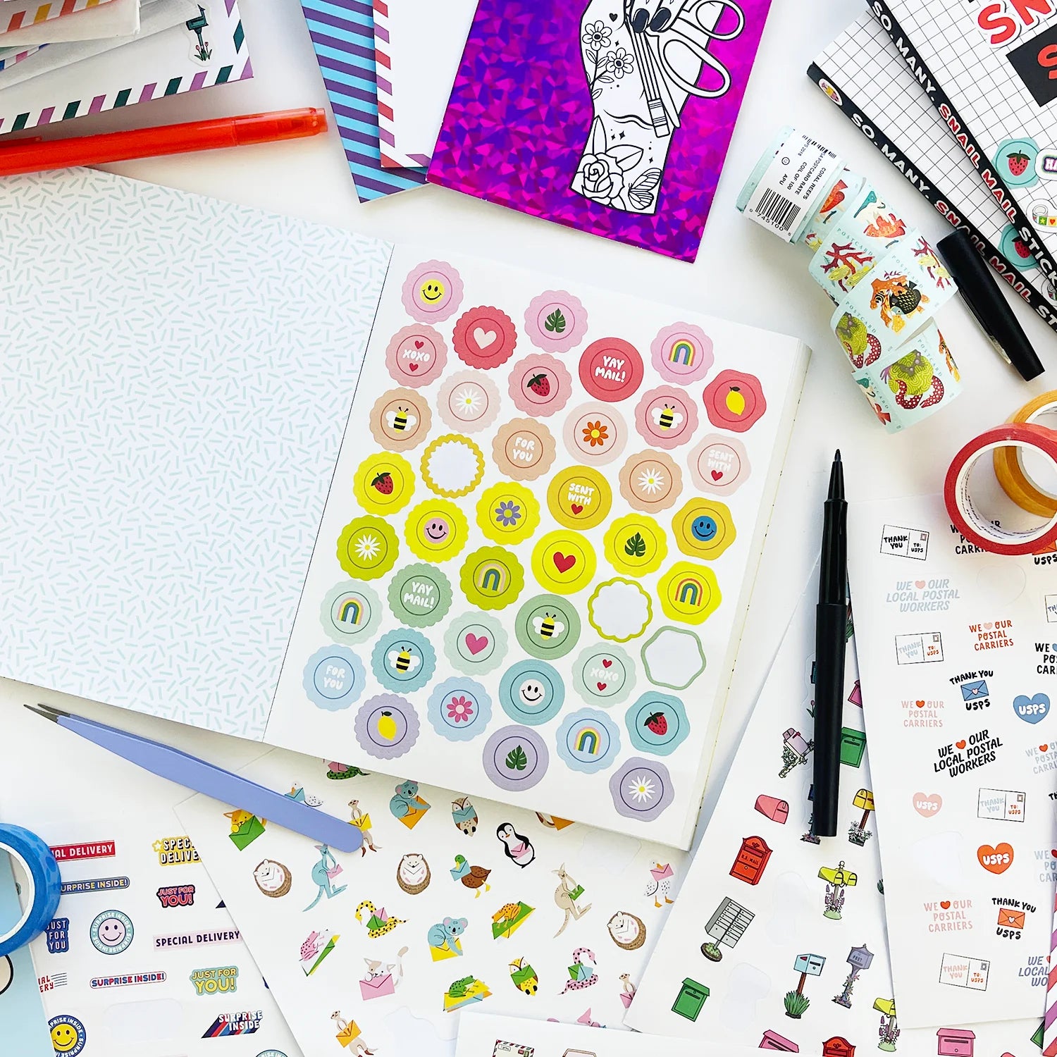 So. Many. Snail Mail Stickers.