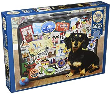 Cobblehill Dachshund 'Round The World 500pc Puzzle