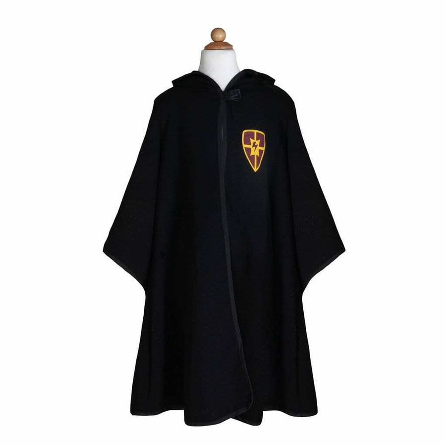 Great Pretenders Wizard Cloak With Glasses Black 5-6yr