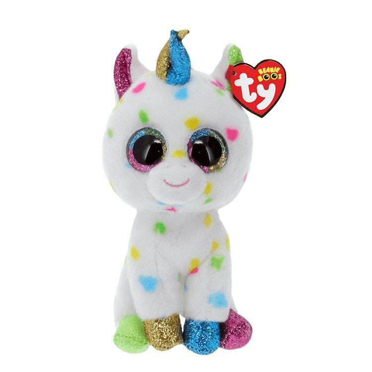 Ty Beanie Boo Harmonie - Confetti Unicorn -Medium