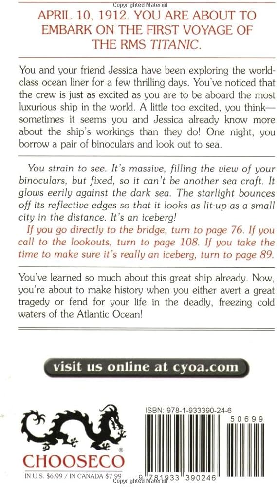 Choose Your Own Adventure Terror On The Titanic