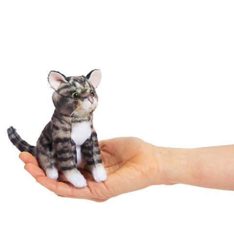 Folkmanis Mini Cat, Tabby Finger Puppet