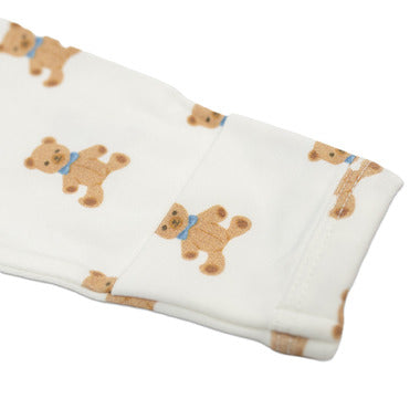 Lulujo Vintage Bear Footed Sleeper 6-12M