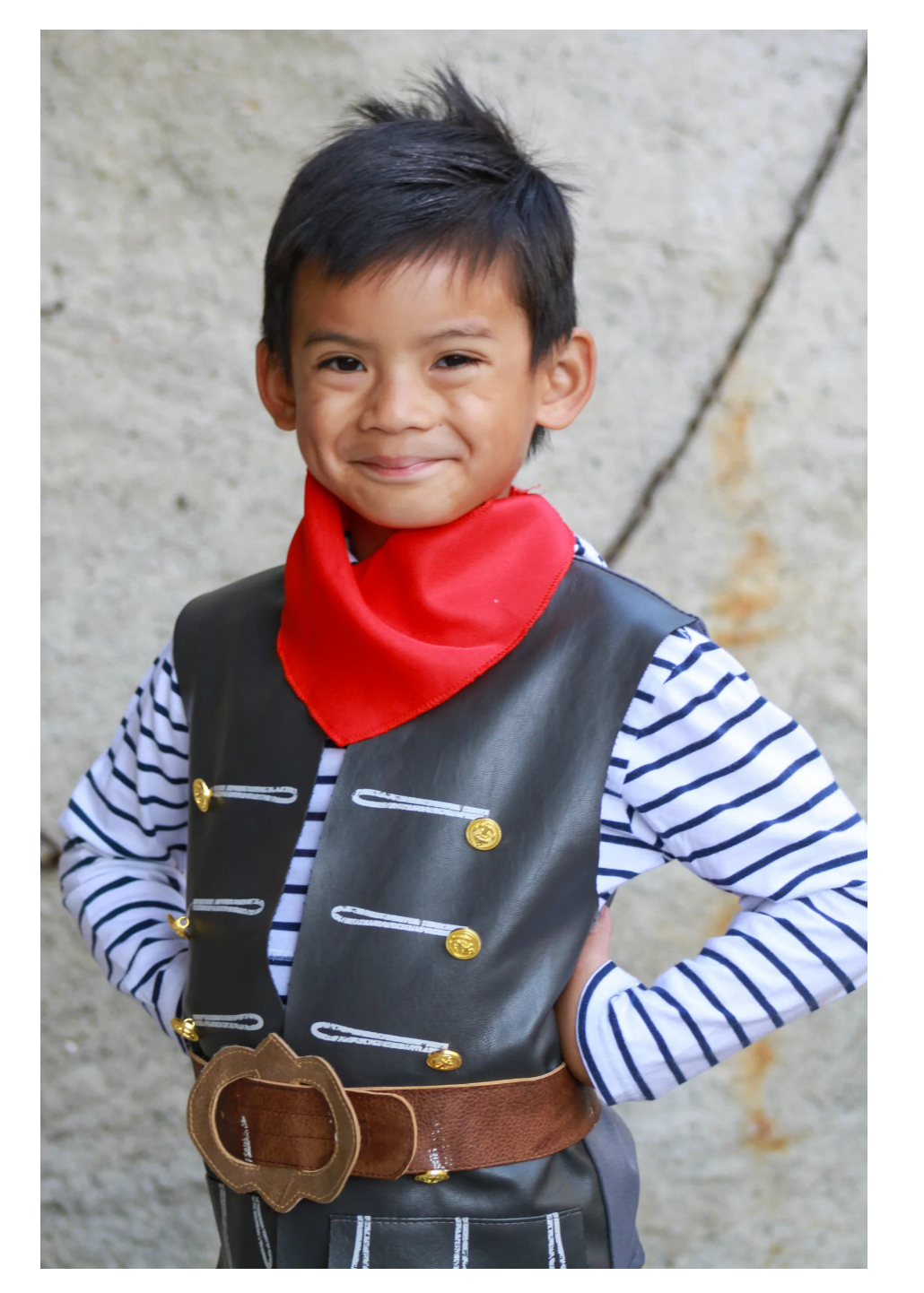 Great Pretenders Skully Pirate Vest, Belt & Scarf 5-6y