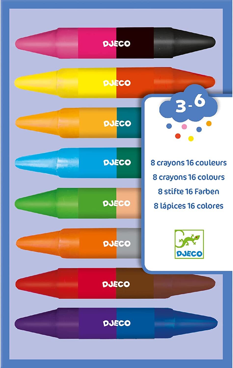 Djeco 8 Twin Crayons