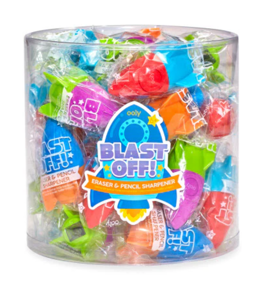 Ooly Blast Off Eraser & Sharpener Assorted