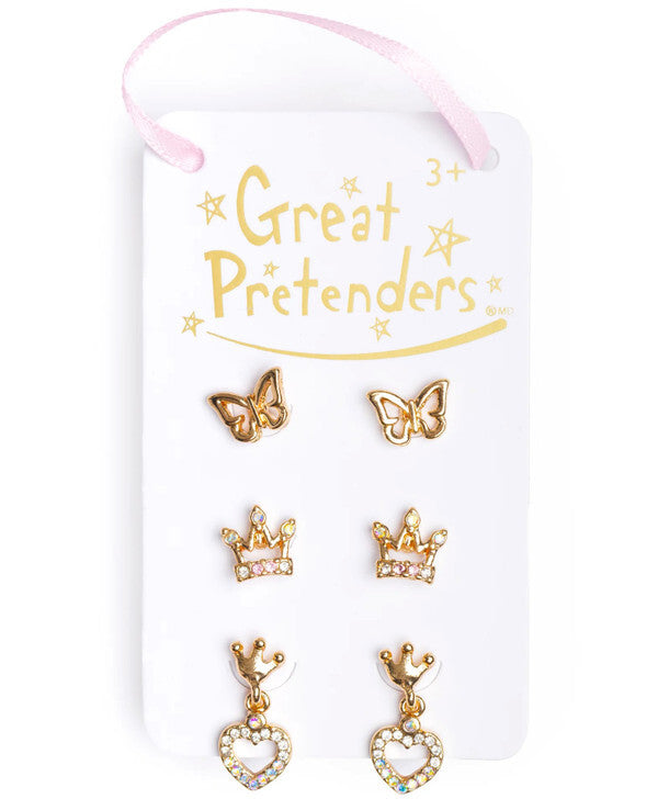 Great Pretenders Boutique Royal Corwn Studded Earrings