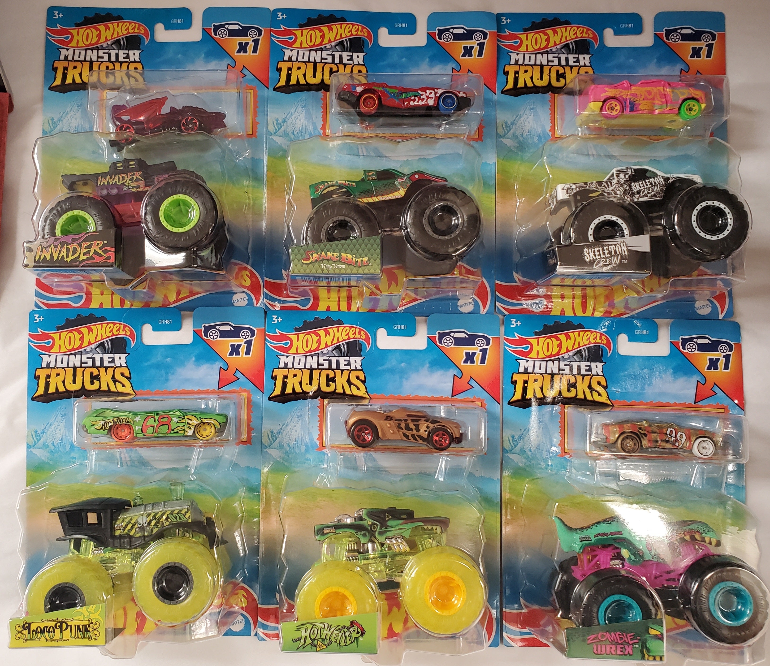 Hot Wheels Monster Truck With Die Cast Car Assorted