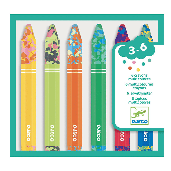 Djeco 6 Multicoloured Crayons