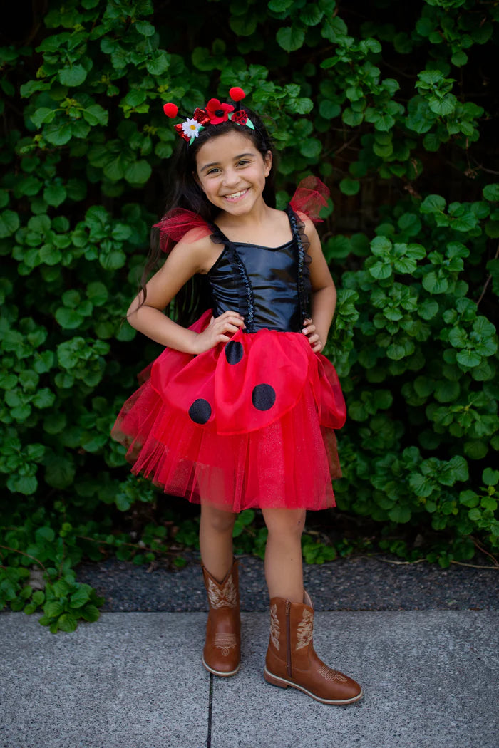 Great Pretenders Ladybug Dress With Headband 5-6YR