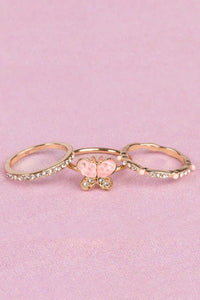 Great Pretenders Boutique Chic Butterfly Garden Rings, 3pc