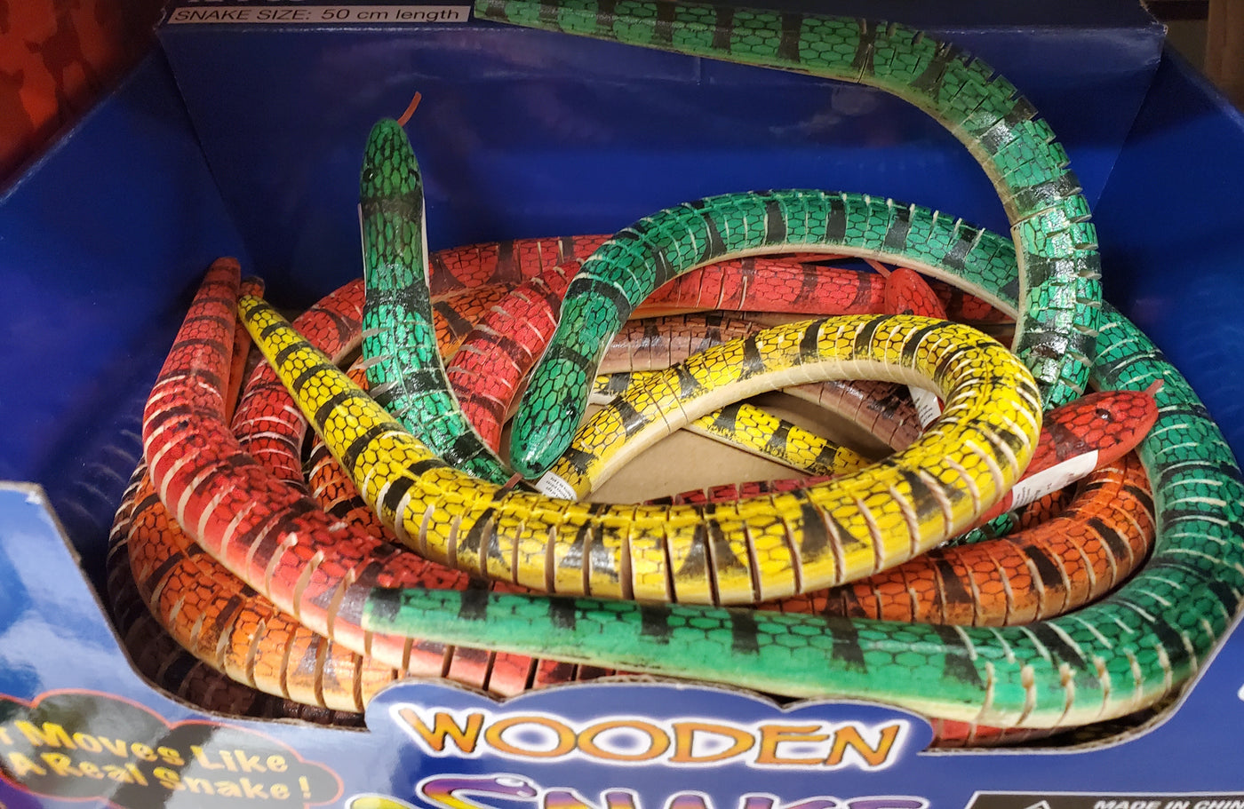 Wooden Snake 50cm