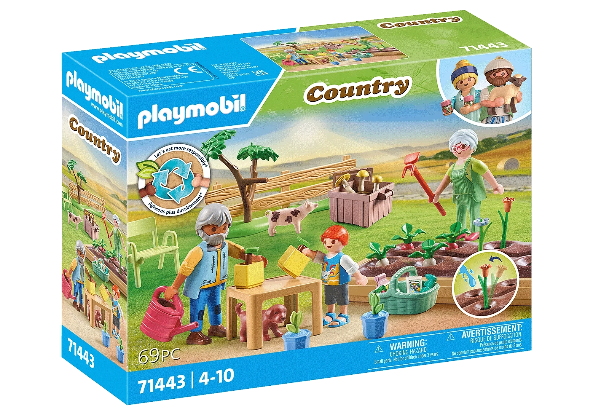 Playmobil Country Vegetable Gaden With Grandpaents 71443