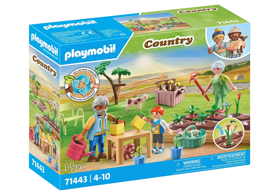 Playmobil Country Vegetable Gaden With Grandpaents 71443