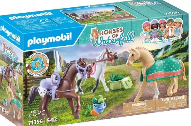 Playmobil Horses Of Waterfall Horses With Saddles 71356