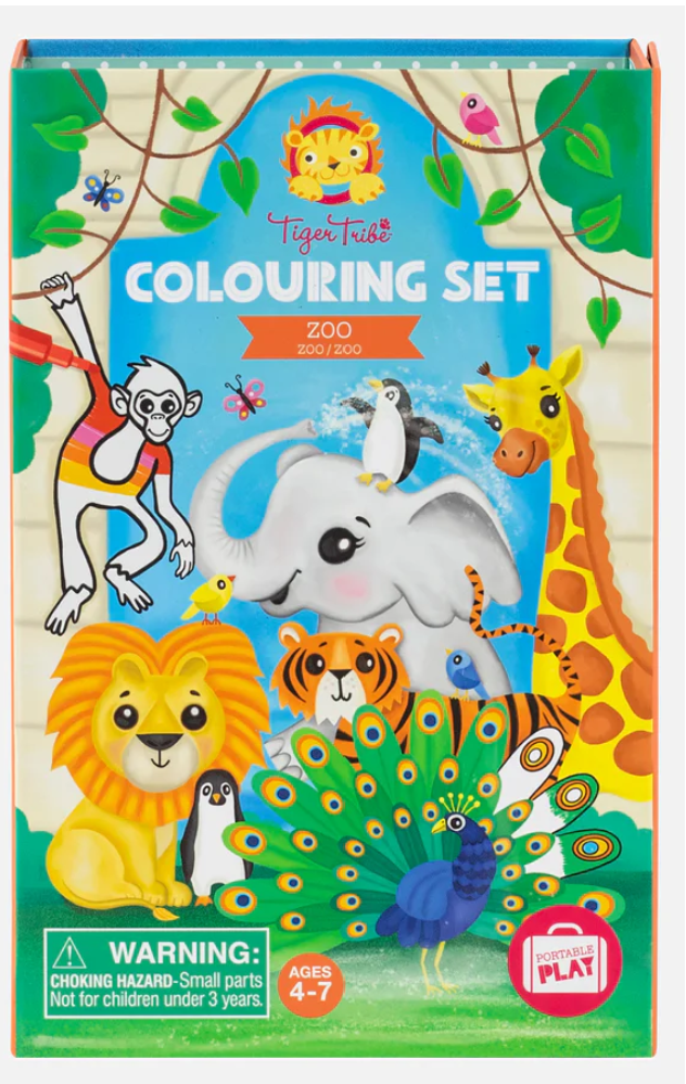 Tiger Tribe Zoo Colouring Set