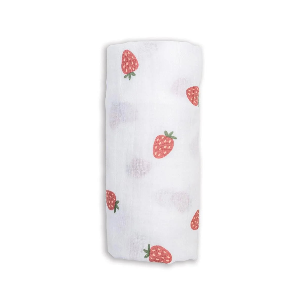 Lulujo Strawberries Muslin Cotton Swaddle Blanket