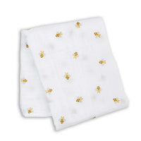 Lulujo Bees Muslin Cotton Swaddle Blanket