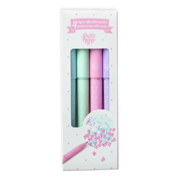 Lovely Paper 4 Pastel Erasable Pens