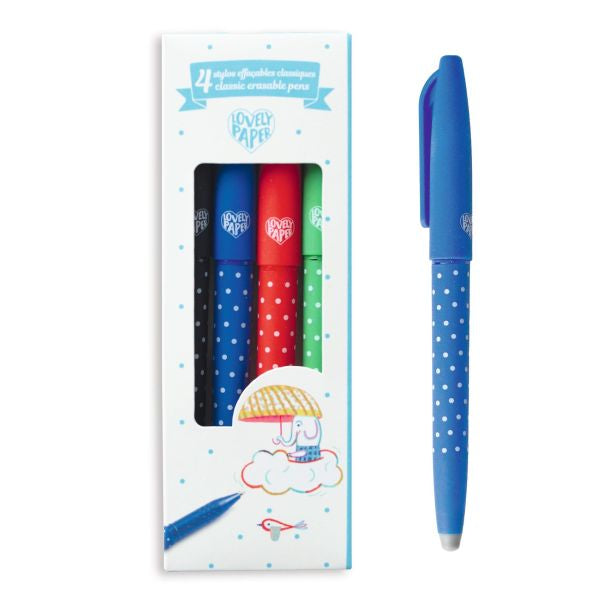 Lovely Paper 4 Classic Erasable Pens