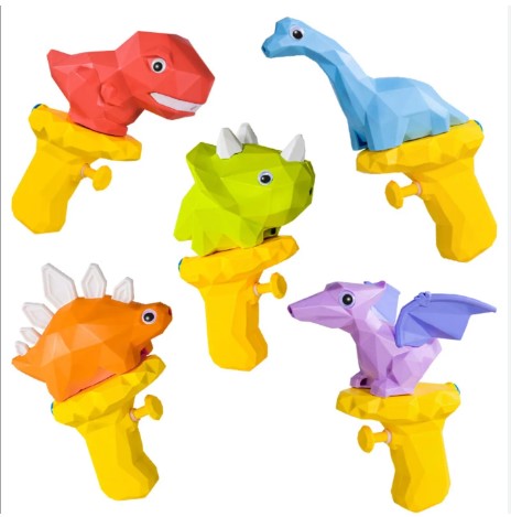 Geometric Dino Water Guns Assorted