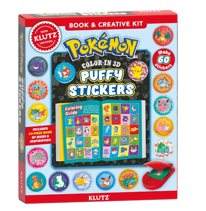 Klutz Pokemon Colour In 3-D Puffy Stickers