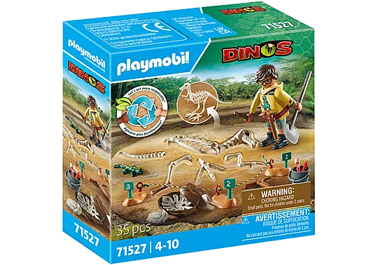 Playmobil Dinosaurs Archaeological Dig With Dinosaur Skeleton 71527