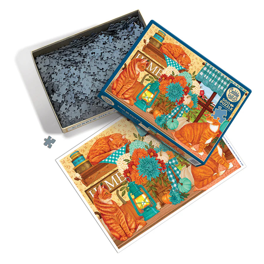Cobble Hill Pumpkin Patch Cats 500 Piece