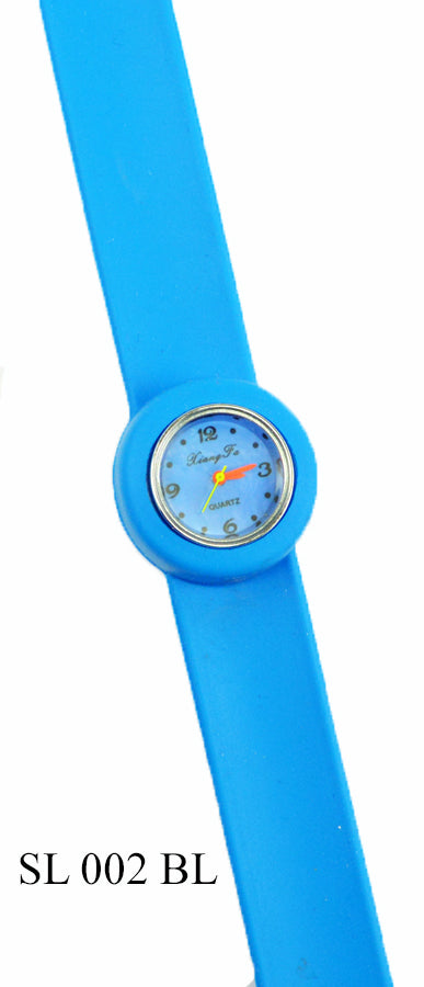 Blue Thin Slap On Watch