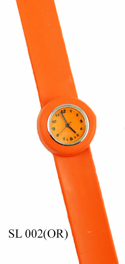 Orange Thin Slap On Watch