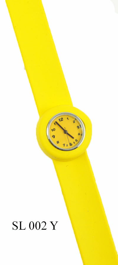 Yellow Thin Slap On Watch