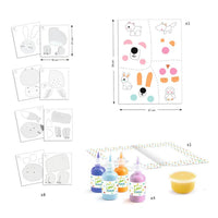 Djeco Painting Messy Fun Finger Painting 18M+