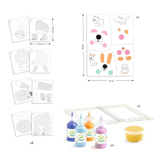 Djeco Painting Messy Fun Finger Painting 18M+