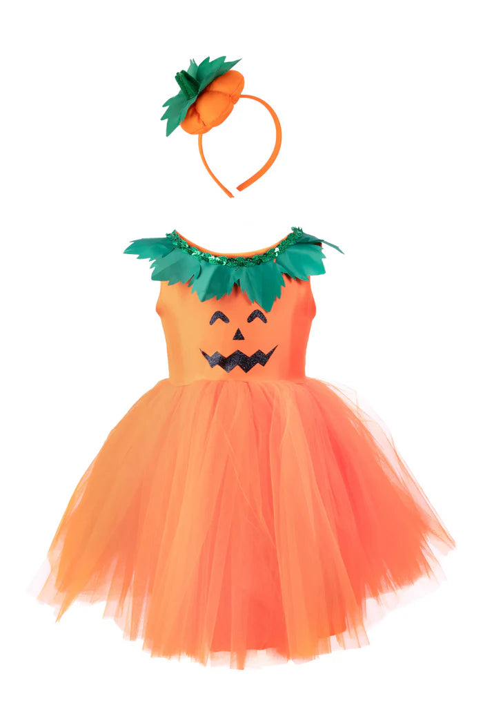 Great Pretenders Pumpkin Patch Princess Dress & Headband 3T-4T
