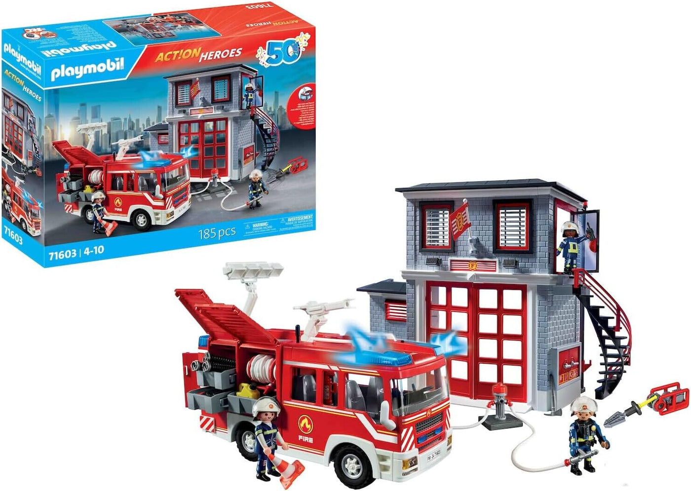 Playmobil Fire Brigade Mega Set With Pump 71603