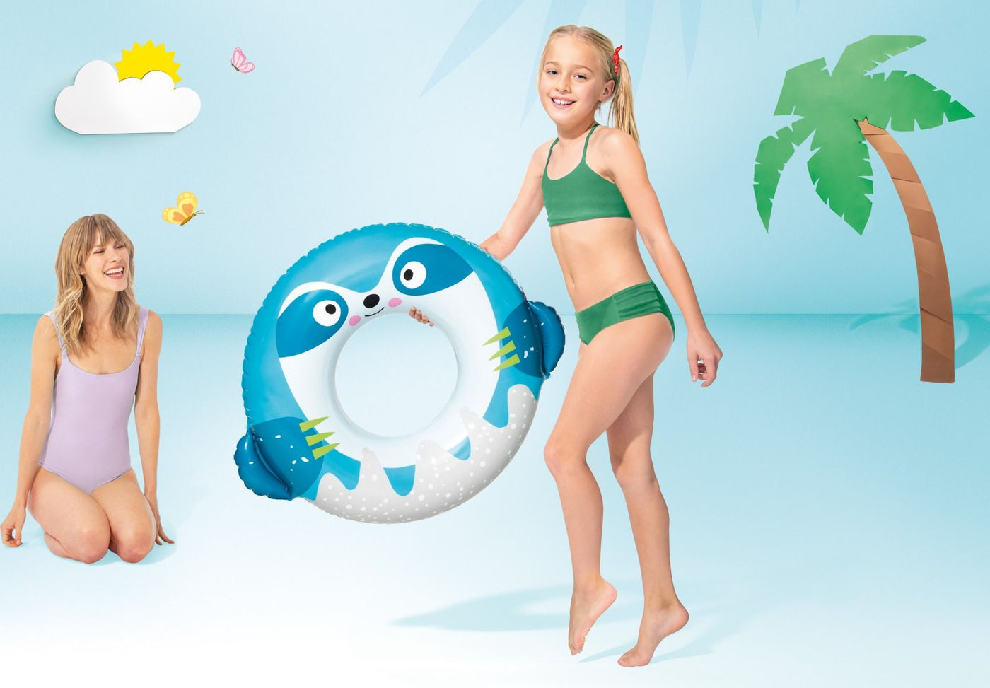 Cute Animal Inflatable Tube 33-36" x 30"