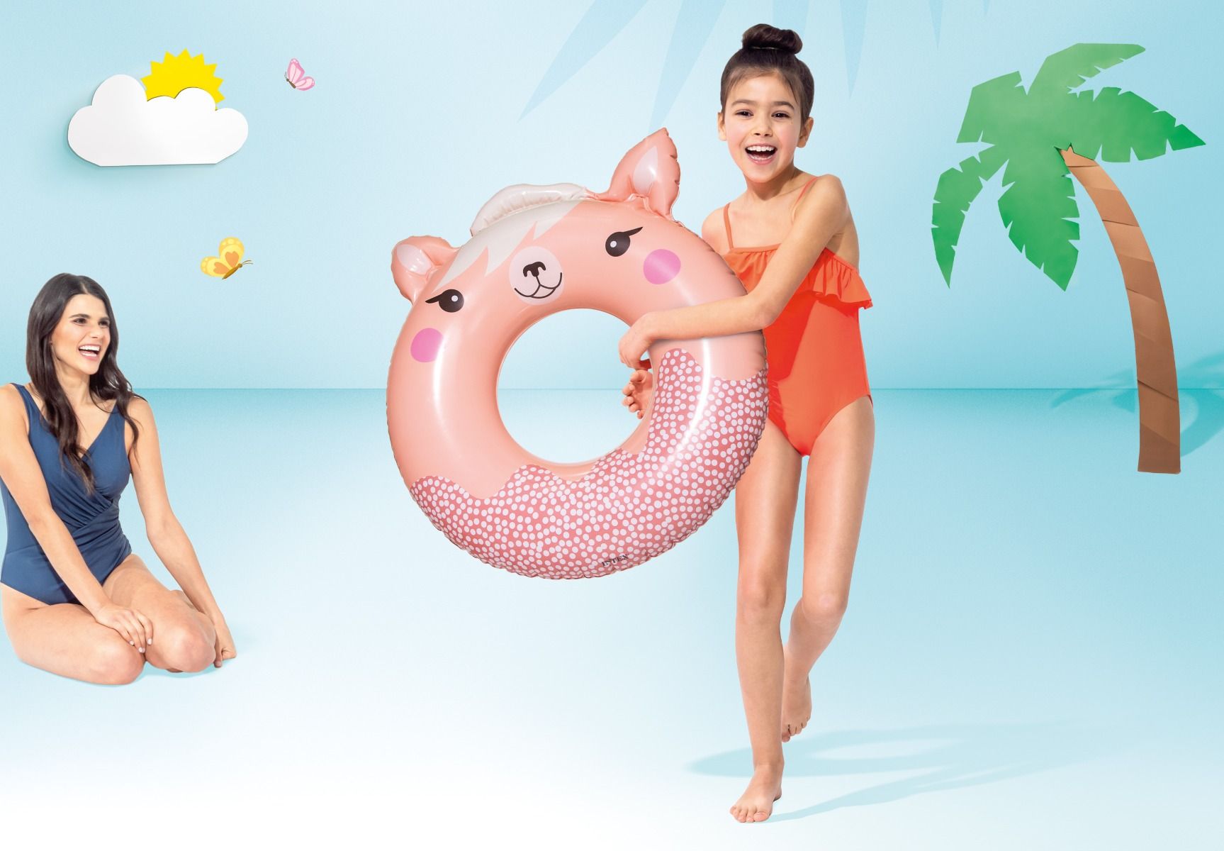 Cute Animal Inflatable Tube 33-36" x 30"