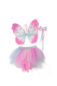 Great Pretenders Think Mint Pink Skirt,Wings & Wand, Size 4-6